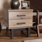 Baxton Studio Arend Modern and Contemporary Two-Tone Oak Brown and Ebony Wood