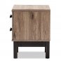 Baxton Studio Arend Modern and Contemporary Two-Tone Oak Brown and Ebony Wood