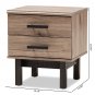 Baxton Studio Arend Modern and Contemporary Two-Tone Oak Brown and Ebony Wood