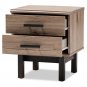 Baxton Studio Arend Modern and Contemporary Two-Tone Oak Brown and Ebony Wood