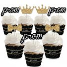 Big Dot of Happiness Prom - Cupcake Decoration - Prom Night Party Cupcake Wrappers and Treat Picks