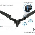Dual Monitor Desk Mount Stand With Gas Spring Arms
