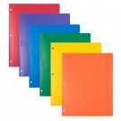 JAM Paper Heavy Duty 3 Hole Punch Folders, 2 Pocket, Assorted Colors, 6 per Pa