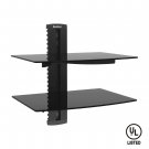 QualGear Universal Dual-Shelf Wall Mount for Most A/V Components, Black