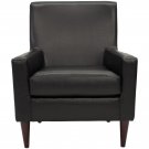 Emma Arm Chair - Leatherette Black