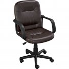 Adjustable Faux Leather Swivel Office Chair, Brown