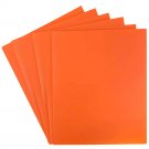 JAM Heavy Duty Plastic Two Pocket Presentation Folders, Orange, 6 pack