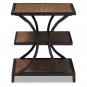 Baxton Studio Lancashire Rustic Industrial Style Wood and Metal End Table
