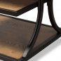 Baxton Studio Lancashire Rustic Industrial Style Wood and Metal End Table
