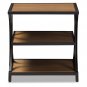 Baxton Studio Lancashire Rustic Industrial Style Wood and Metal End Table