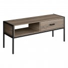 Tv Stand - 48""L / Dark Taupe / Black Metal