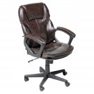 Serta Manager PureSoft Leather Executive Office Chair, Roasted Chestnut