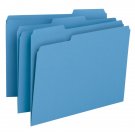 Smead File Folder, 1/3 Tab, Blue, Letter Size, 100 per Box (12043)