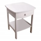 Wood Claire Curved Nightstand, Multiple Finishes