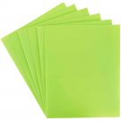 JAM Heavy Duty Plastic Two Pocket Presentation Folders, Lime Green, 6 pack