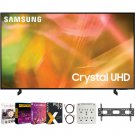 Samsung UN43AU8000FXZA 43 Inch 4K Crystal UHD Smart LED TV 2021 Bundle with Premiere Movies Stream