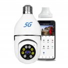 5G Wifi Surveillance Camera, E27 Light Bulb Camera, Wireless Waterproof Ip65, 
