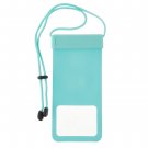 Waterproof Pouch With Adjustable Lanyard, Aqua