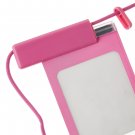 Waterproof Phone Pouch With Adjustable Lanyard, Pink