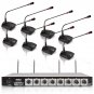 Pyle PDWM8300 VHF 8 Channel Wireless Desktop Microphone Receiver System Packag