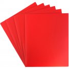 JAM Heavy Duty Plastic Two Pocket Presentation Folders, Red, 6 pack