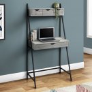 Computer Desk - 2 Tiers / 4 Storage Drawers / Ladder Style - 32""L - Grey Wood-