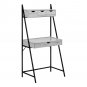 Computer Desk - 2 Tiers / 4 Storage Drawers / Ladder Style - 32""L - Grey Wood-