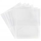 JAM Heavy Duty Plastic Two Pocket Presentation Folders, Clear, 6 pack