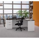Bestar 110885-17 Pro-Concept Plus L-Desk, White & Deep Grey