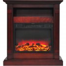 Sienna 34"" Electric Fireplace Mantel Heater With Enhanced Log And Grate Displa