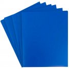 JAM Heavy Duty Plastic Two Pocket Presentation Folders, Blue, 6 pack