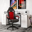 Lifestyle Solutions Akron Gaming Office Chair with Faux Leather, Red