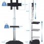 Mobile Tv Cart | Height Adjustable Rolling Flatscreen Stand | Fits 32-70 Inch