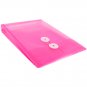 JAM Plastic Envelopes, 6.3x9.3, 12/Pack, Fuchsia Pink, Button String, Open End