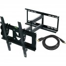 Ematic Full Motion TV Wall Mount Kit with HDMI Cable for 19"" - 70"" Displays