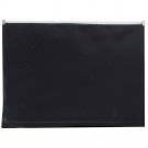 JAM Plastic Zip Envelopes, 9.75 x 13, Black, 12/Pack