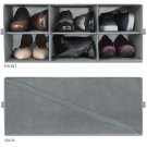 6 Section Shoe Organizer Bin - 2 Tier Storage - Fabric Finish