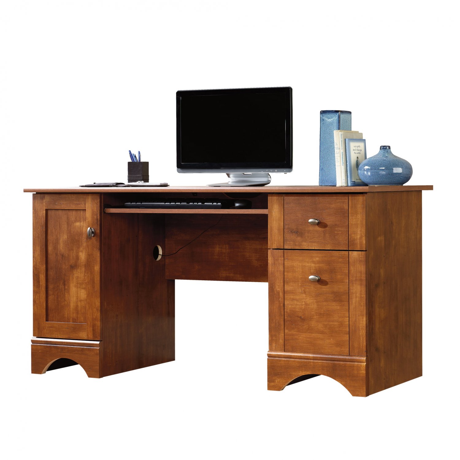 Sauder Select Computer Desk, Brushed Maple Finish