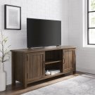 Franklin Grooved 2-Door Tv Stand For Tvs Up To 65"", Dark Walnut