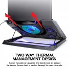ENHANCE Cryogen 3 Gaming Laptop Cooling Pad - USB Powered 5 LED Fans , Metal C