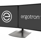 Ergotron 33-322-200 DS100 Dual-Monitor Desk Stand - Up to 62lb - Up to 24"" Flat Panel Display - Bl