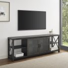 Farmhouse Glass Door Tv Stand For Tvs Up To 80"", Sable
