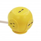 D080B-049E Power Cutie Compact Surge Protector With Usb Charging Ports (Yellow