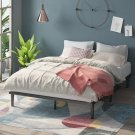 Zinus Parker Metal Platform Bed, Charcoal, Twin