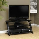 Sauder Deco Panel TV Stand for TVs up to 42"", Black Finish