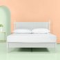 Zinus Provence 41"" Wood Platform Bed with Headboard, Pale Grey, Twin