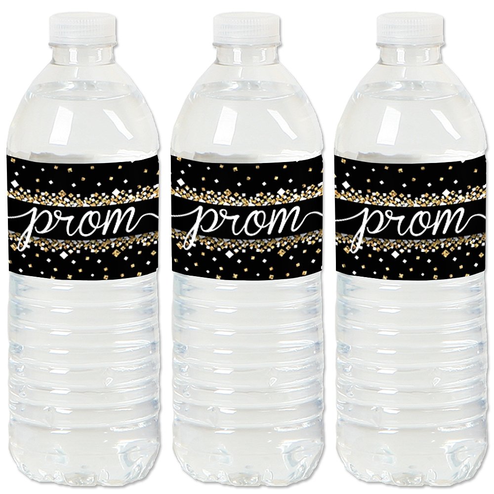 Big Dot of Happiness Prom - Prom Night Party Water Bottle Sticker Labels - Set of 20