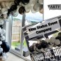 Balloon Arch Garland Kit,Black White And Silver Balloon Birthday Party Decoration,Silver Confetti 