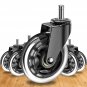 Office Chair Caster Wheels Set Of 5, Replacement Rollerblade Wheels For Office