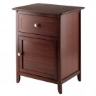 Wood Eugene Accent Table, Nightstand, Walnut Finish